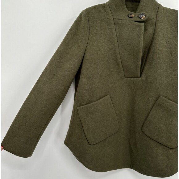 Tuckernuck Women's Olive Emerson Popover Sweater Long Sleeve V-Neck Collared XS - Picture 3 of 7